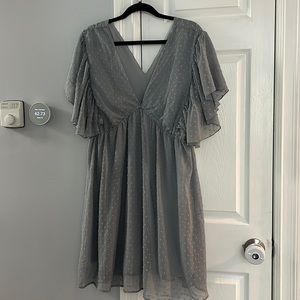 Grey flowy dress